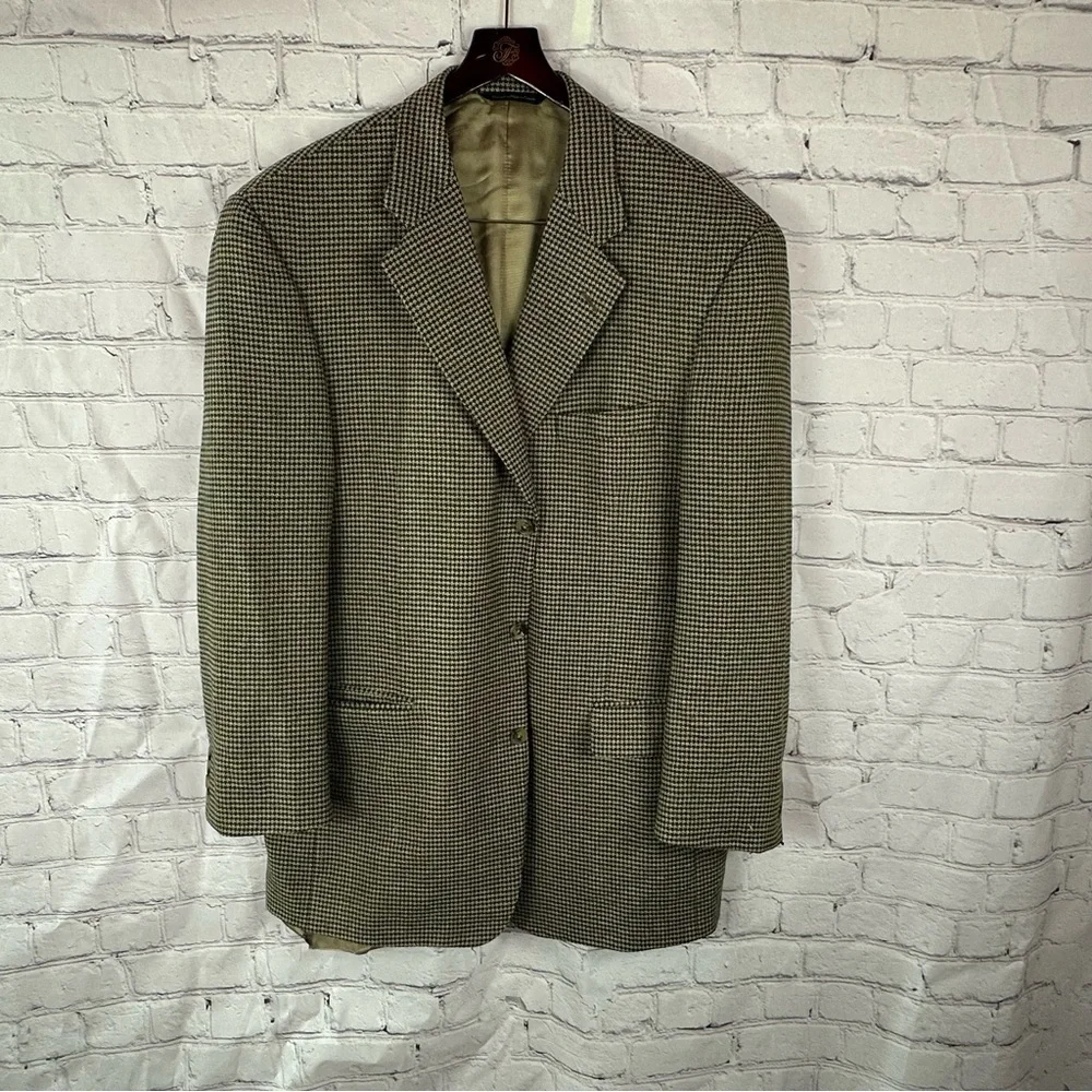 Oak Hall Men's Classic wool cashmere Blazer jacket sz 46L tall classic
